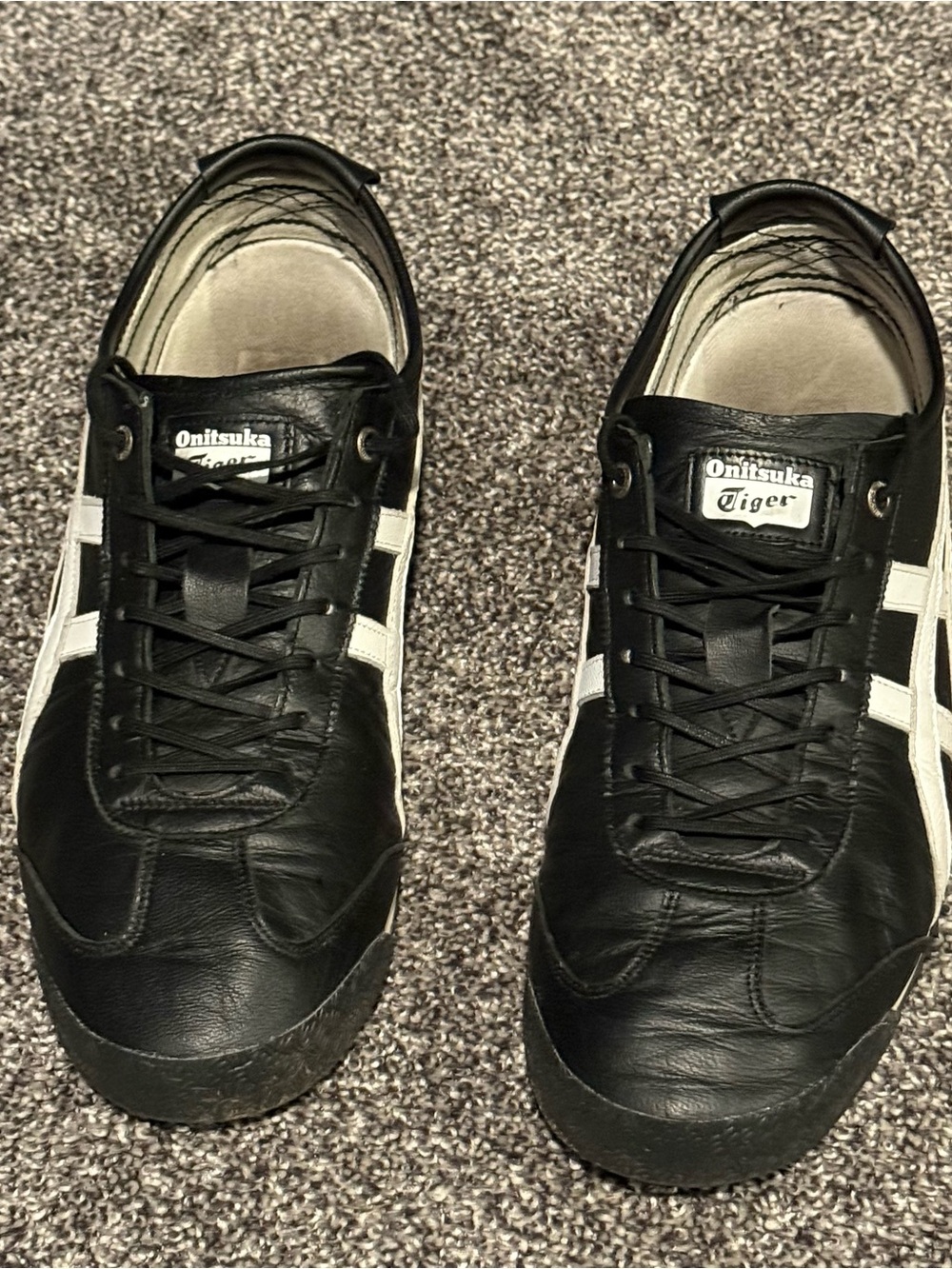 Onitsuka Tiger by Asics Men’s Black with White Stripe Sneakers